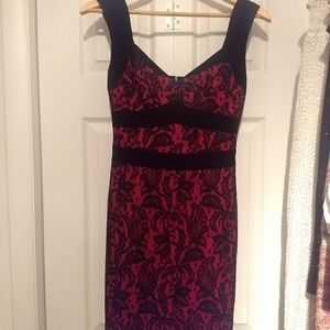 Hot Pink and Black Dress